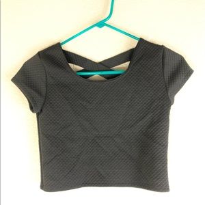 CROSS BACK CROP TOP